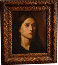Frederick Cotman R.A, Portrait of the Italian Woman-Space Eclectic
