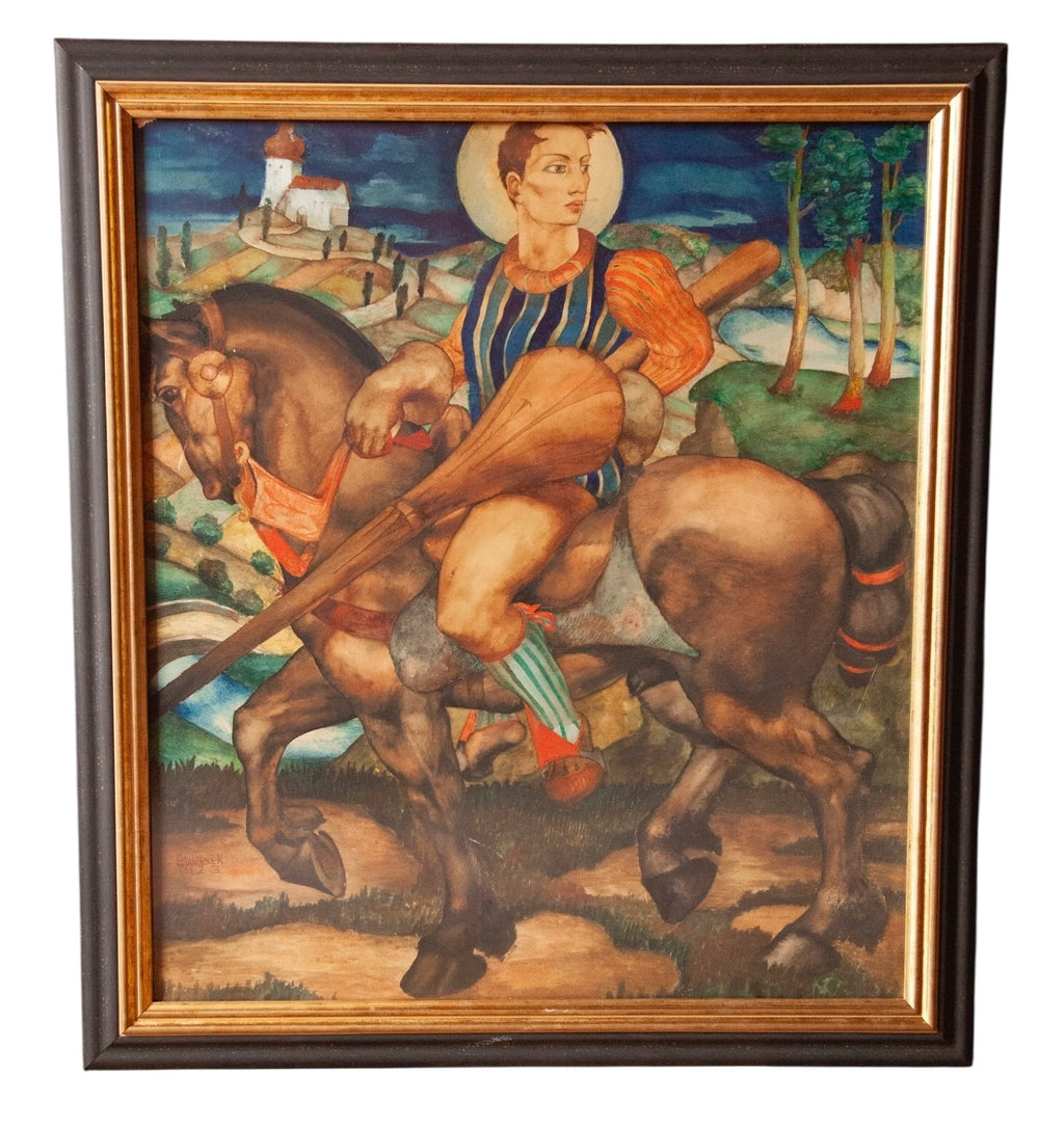 Mil (Emil) Witasek, Equestrian Jousting Scene, 1923