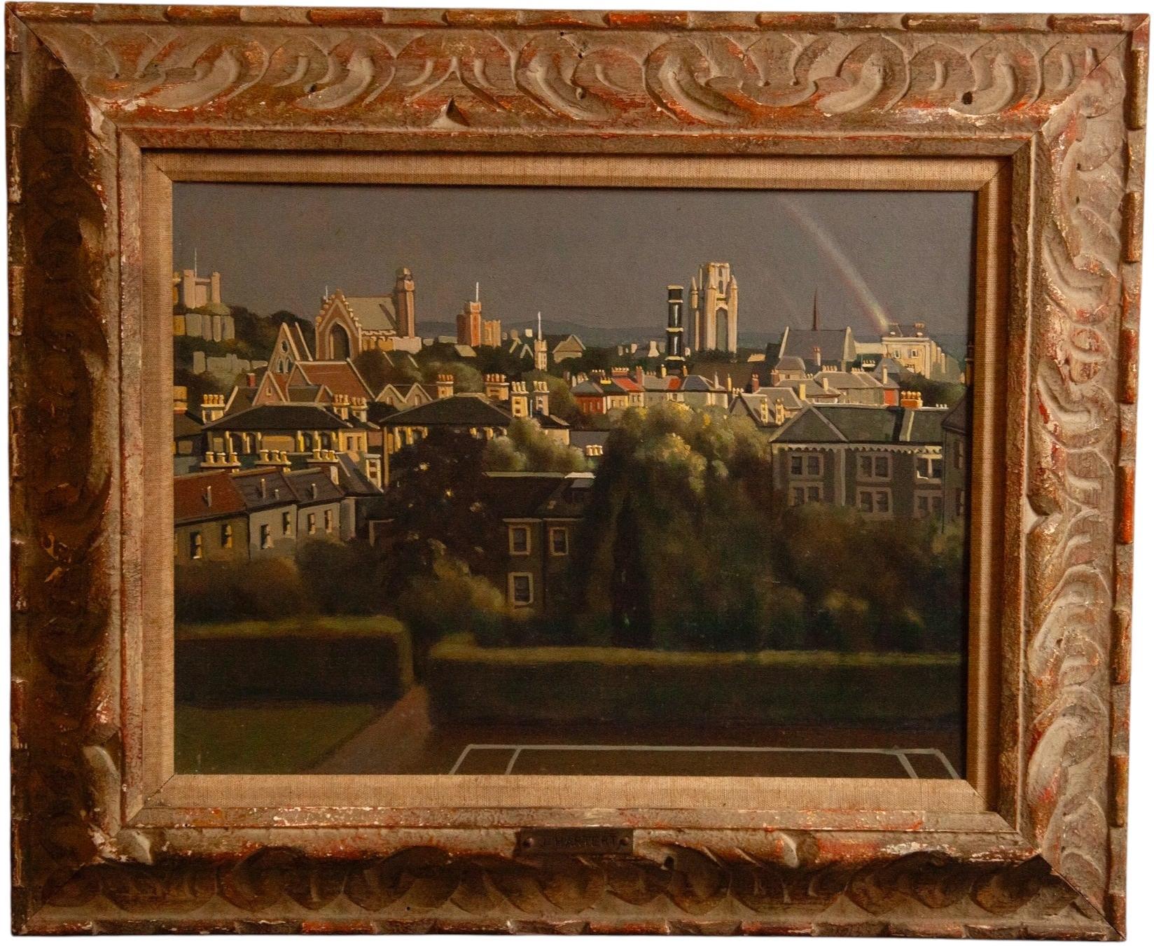J Hartert, A view of Bristol University from Clifton Tennis Courts-Space Eclectic