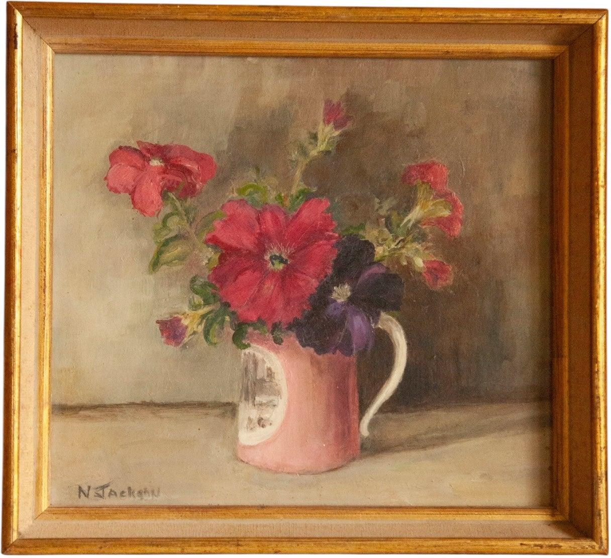 N Jackson, Still Life with Pink Jug-Space Eclectic