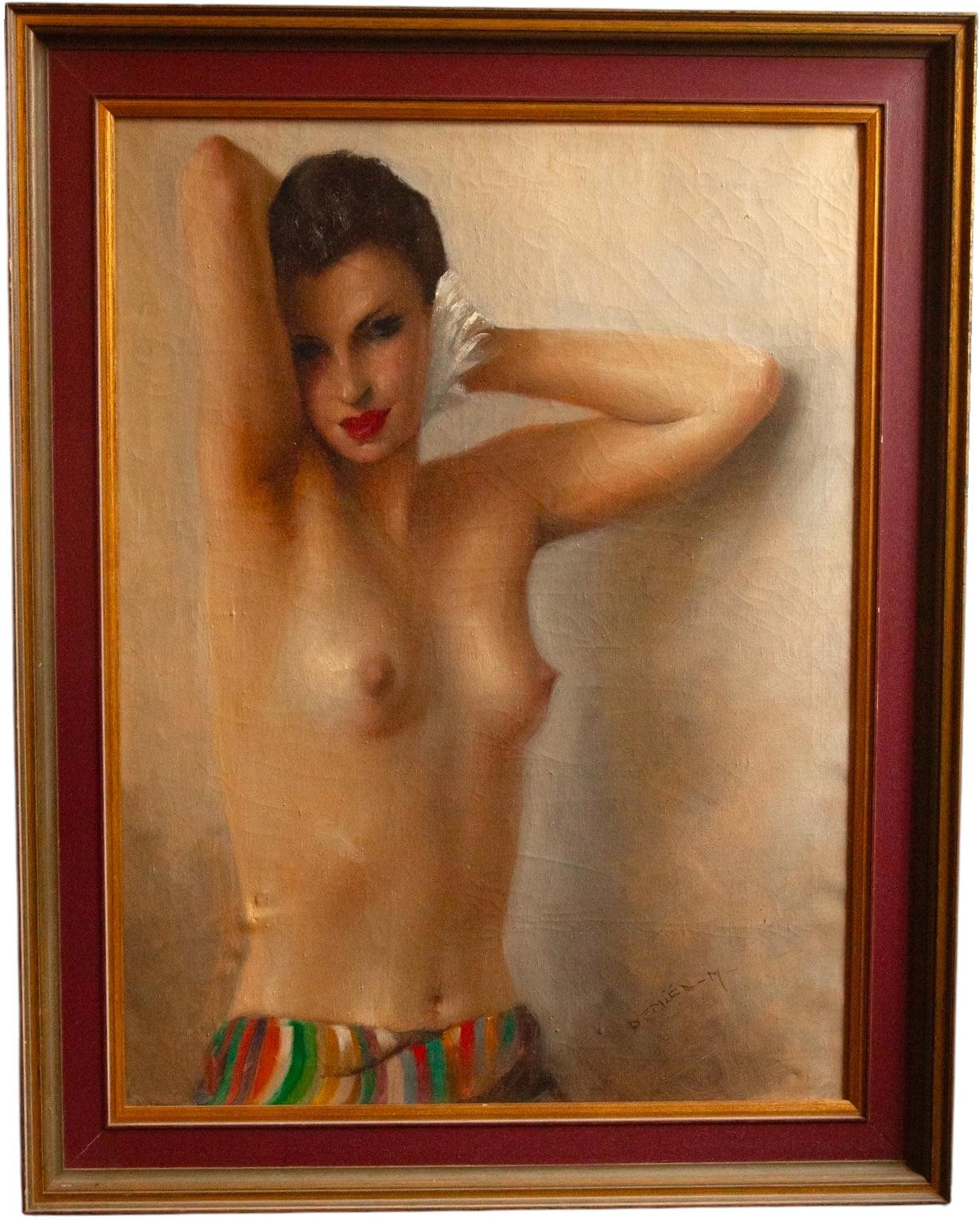 Paris School, Nude with Coloured Sheet, 1930s